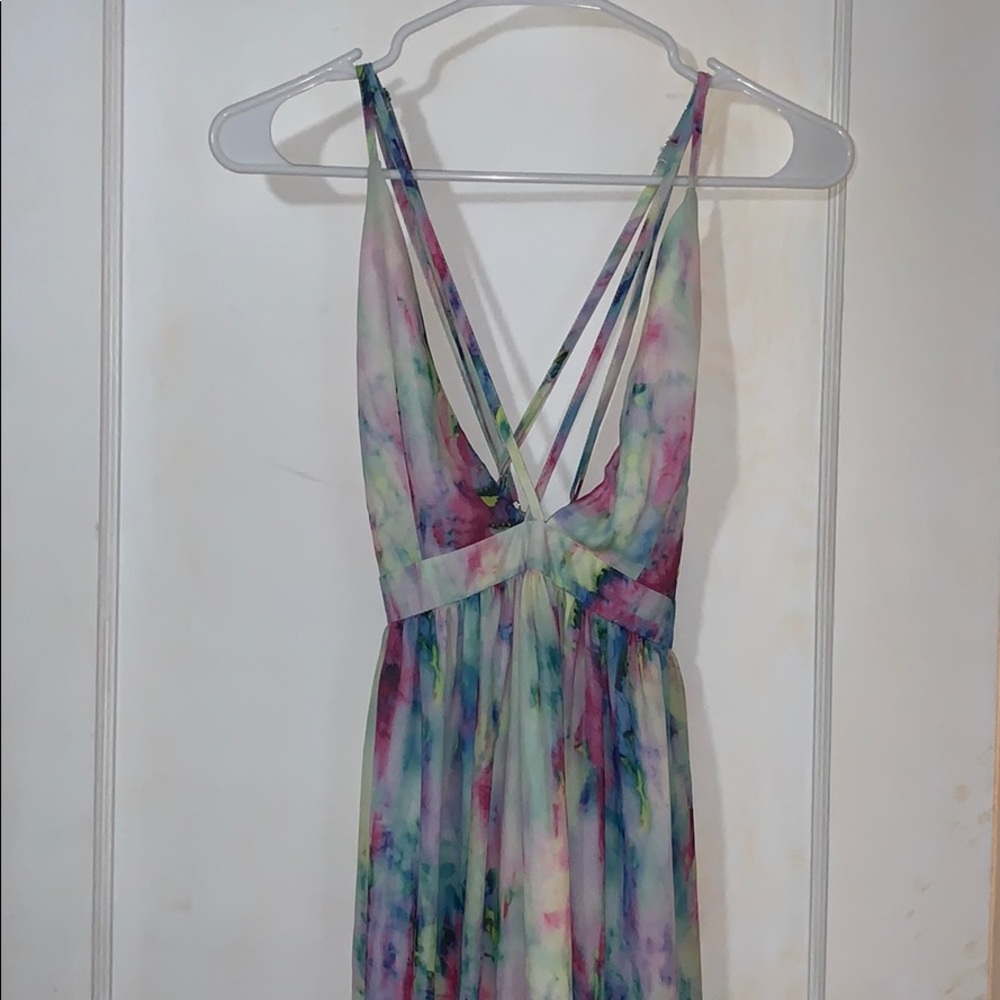 Water color maxi dress